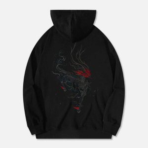embroidered mythical beast hoodie   urban & iconic style 5779