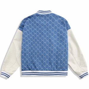 embroidered patchwork varsity jacket iconic letter design 4350