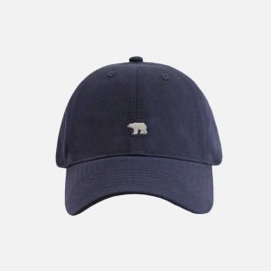 embroidered polar bear cap   youthful & iconic style 7740