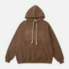 embroidered polar fleece hoodie   chic & cozy streetwear 1030