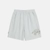embroidered solid shorts   chic & minimalist design 5065