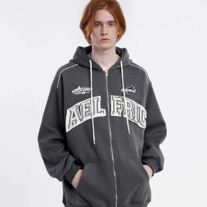 embroidered star hoodie   chic & youthful urban appeal 3511