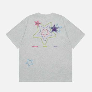 embroidered star tee   youthful foam design & chic 1766