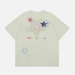 embroidered star tee   youthful foam design & chic 2314