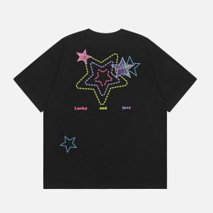 embroidered star tee   youthful foam design & chic 3520