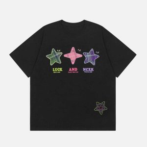 embroidered star tee   youthful foam design & chic 5543