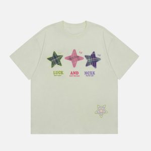 embroidered star tee   youthful foam design & chic 7356