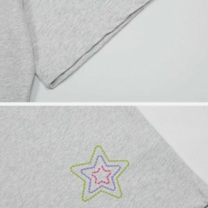 embroidered star tee   youthful foam design & chic 7765