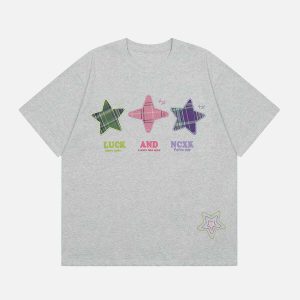 embroidered star tee   youthful foam design & chic 8021
