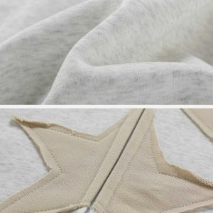 embroidered star zip hoodie   chic & youthful streetwear 8113