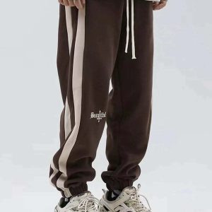 embroidered striped pants sleek design & youthful vibe 2024