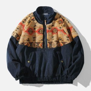 ethnic corduroy sweatshirt   chic & crafted streetwear 5054