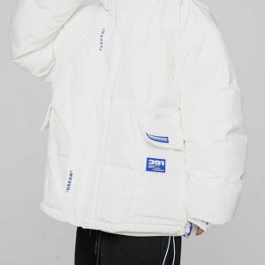 exclusive printed label winter coat urban & chic design 2182