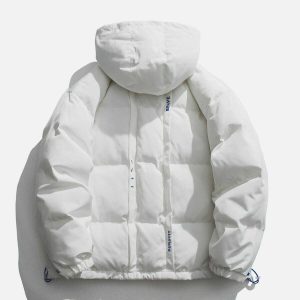 exclusive printed label winter coat urban & chic design 8160