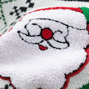 festive santa print sweater   chic & youthful holiday style 7841