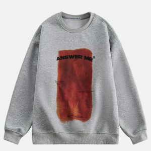 flame print sweatshirt   youthful & bold urban appeal 5754