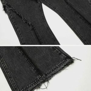 fringe washed jeans edgy & retro denim 3842