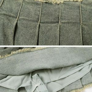fringe zipper denim jacket edgy & retro streetwear 4121
