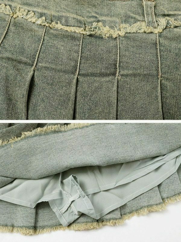 fringe zipper denim jacket edgy & retro streetwear 4121