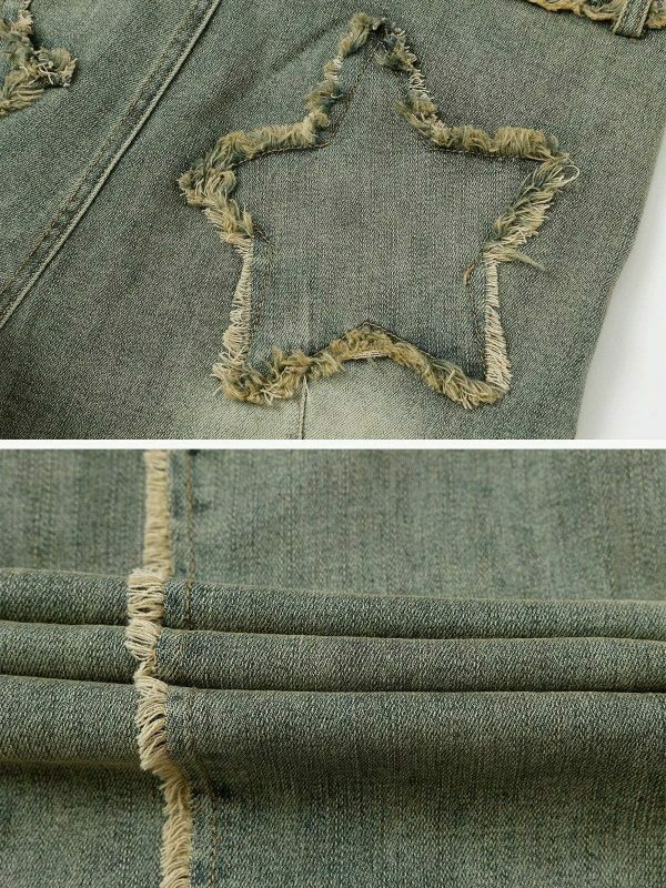 fringe zipper denim jacket edgy & retro streetwear 5653