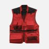 functional multi pocket vest sleek & urban utility wear 7341