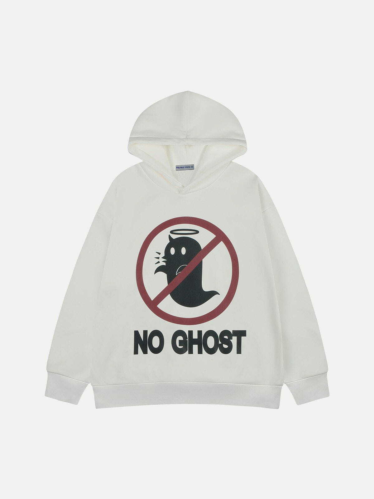ghost print hoodie   edgy streetwear essential 2725