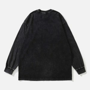 ghost print washed sweatshirt edgy streetwear essential 6545