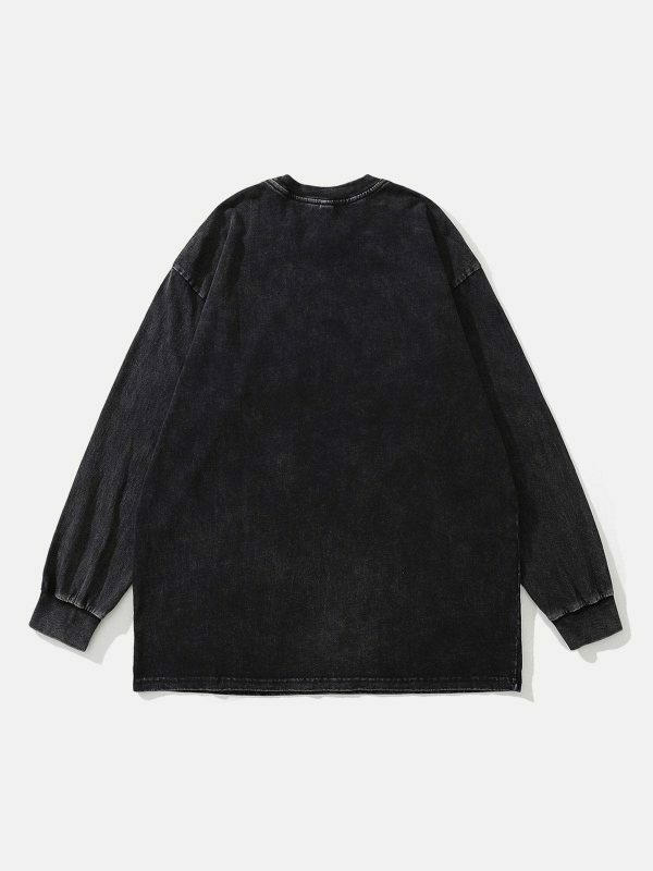 ghost print washed sweatshirt edgy streetwear essential 6545