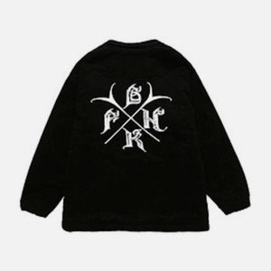 gothic monogram corduroy coat embroidered & luxurious 5717