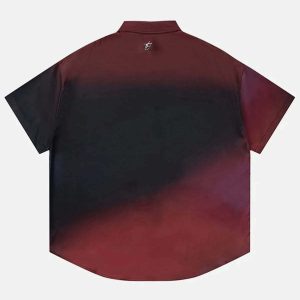 gradient print shirts short sleeve youthful & vibrant 8042