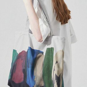 graffiti canvas shoulder bag urban chic & trendy design 2870