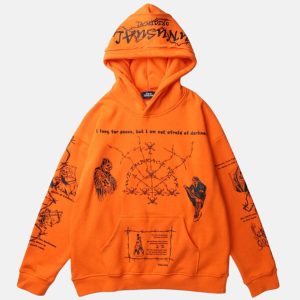 graffiti hoodie urban print   youthful & edgy streetwear 5942