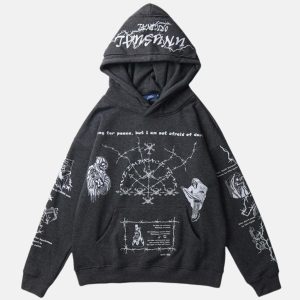 graffiti hoodie urban print   youthful & edgy streetwear 8538