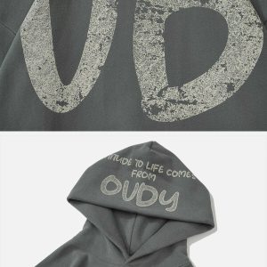 graffiti print hoodie youthful & edgy streetwear icon 8367
