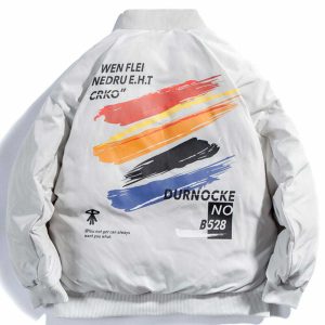graffiti print puffer jacket iconic streetwear & bold design 5351