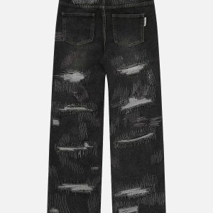 graffiti ripped jeans urban edge & youthful style 5208