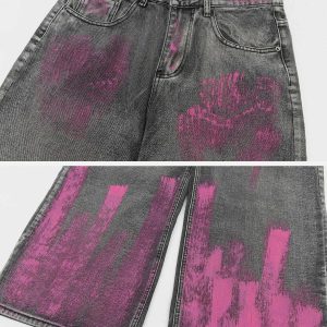 graffiti washed jeans urban edge & youthful style 8646