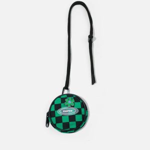 grid pattern headphone bag chic grid headphone bag   sleek & organized carry 6149