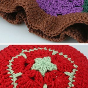 handmade crochet bucket hat   chic open knit design 6946
