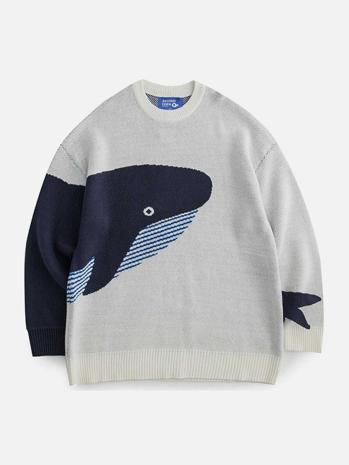 iconic 'loneliest whale' sweater   youthful & trendy knit 2058