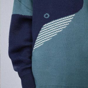 iconic 'loneliest whale' sweater   youthful & trendy knit 8133