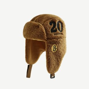 iconic  20 embroidered sherpa hat   youthful & warm 2669
