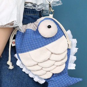 iconic 3d fish scales bag with quirky eyes   urban chic 6129