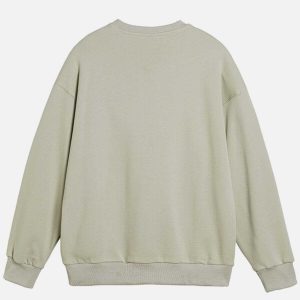iconic applique letter sweatshirt   youthful urban style 5501