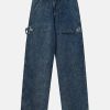 iconic bandana patchwork jeans urban & youthful style 8886
