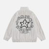 iconic cartoon star embroidered sherpa coat youthful appeal 5911