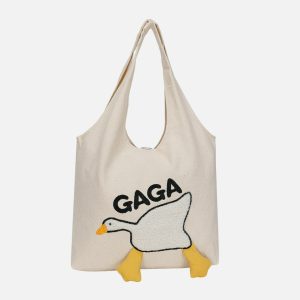 iconic gaga goose embroidered bag   youthful & crafted 6366