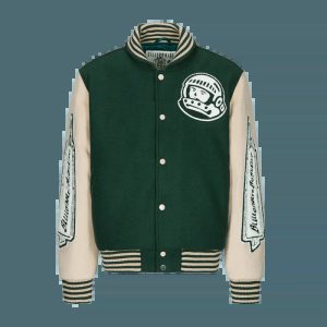iconic green baseball jacket heart & mind design 3072