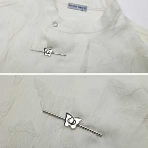 iconic jacquard long sleeve shirts relief sculpture design 7674