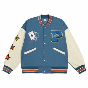 iconic lucky baseball jacket   youthful & urban style 7633
